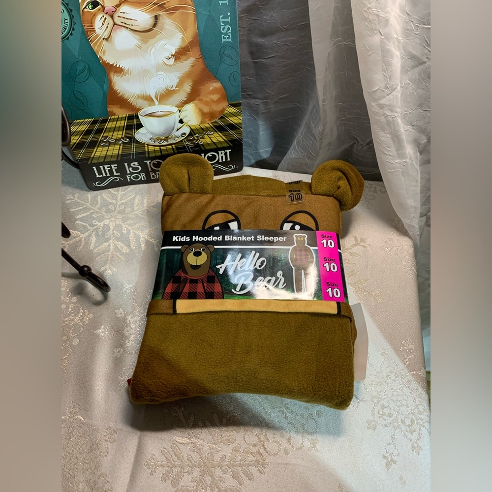 Boys Brown Bear Blanket Sleeper